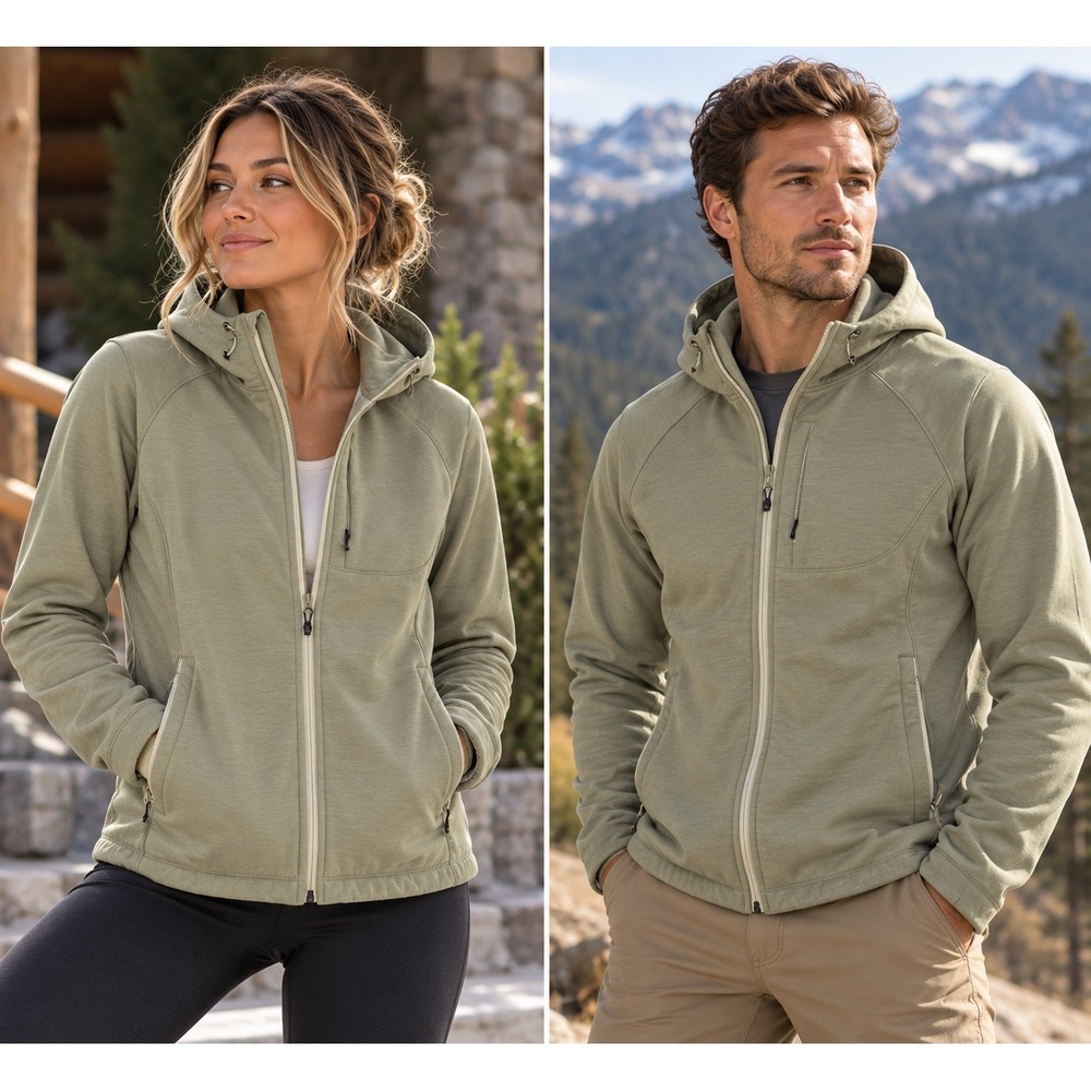 Womens Full Zip Softshell Hoodie Jacket GREY Outdoor Activewear XL